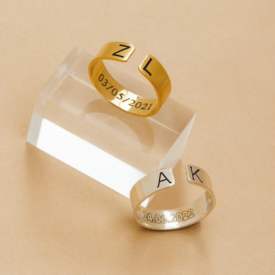 טבעת חריטה אותיות | Lili