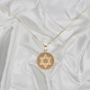 שרשרת תליון מגן דוד עגולה מזהב 14 קראט