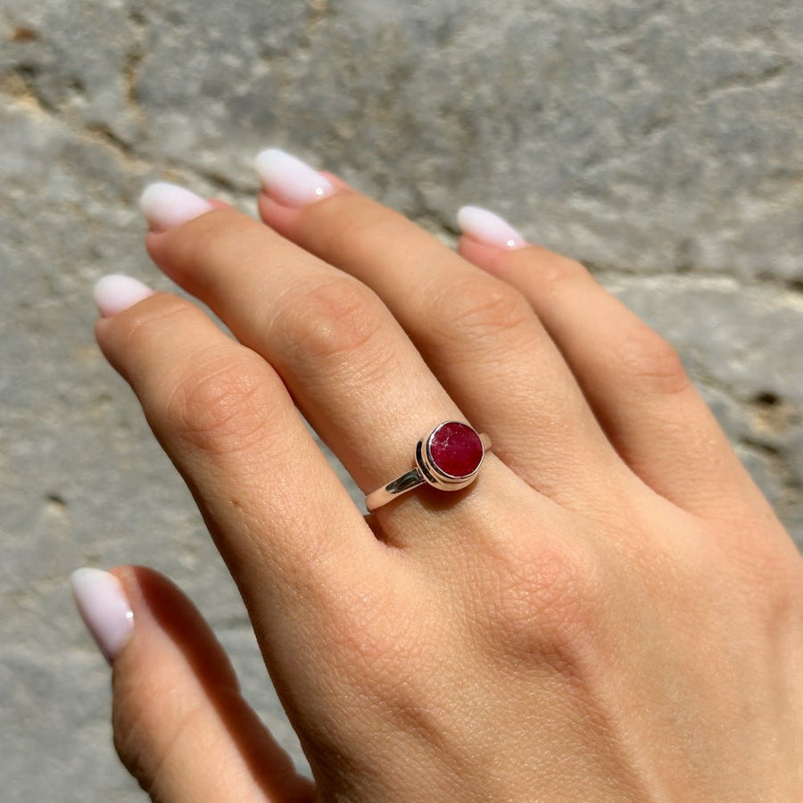 טבעת אבן חן  Moon Pink