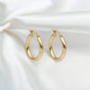 עגיל חישוק Chunky Tube Hoop | זהב 14K