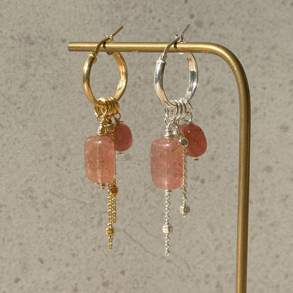 עגילי קוורץ תות 6 ב-1 | Mermaid