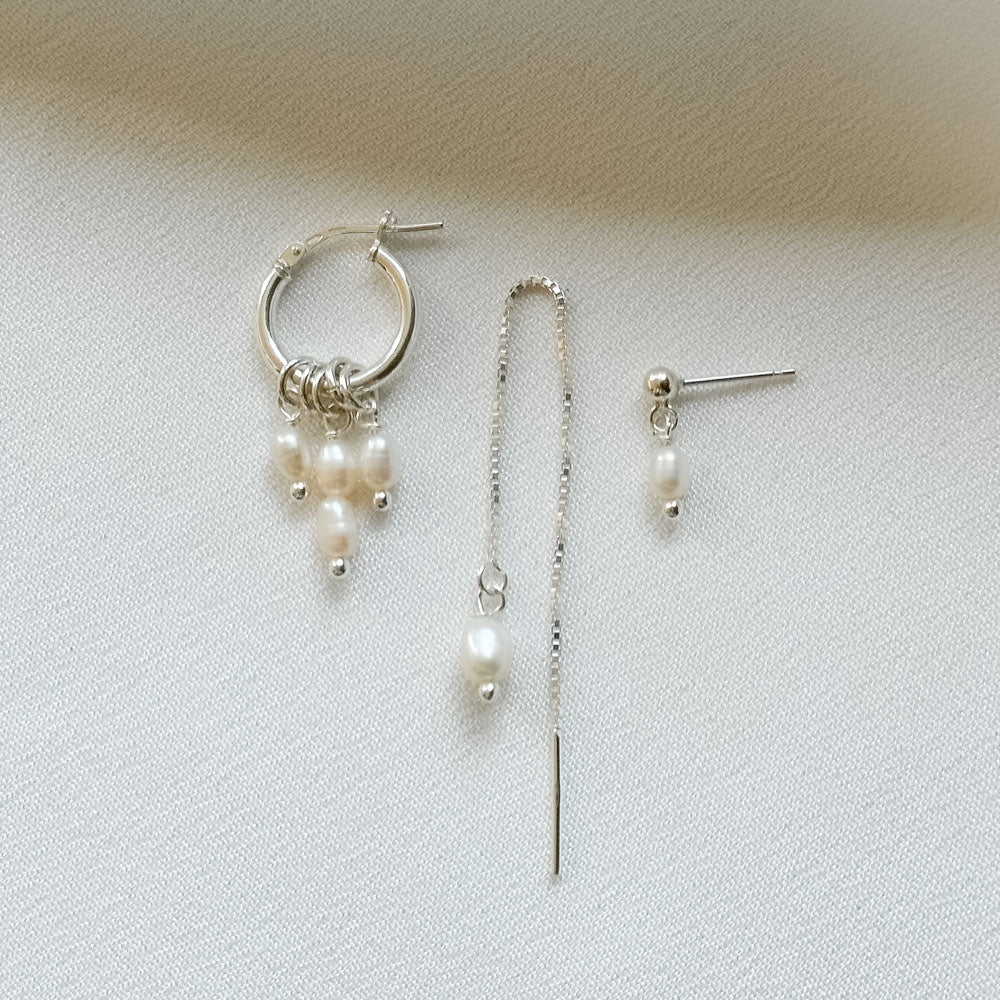 סט עגילים פנינה | Linda