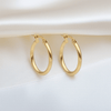 עגיל חישוק Small Tube Hoop | זהב 14K